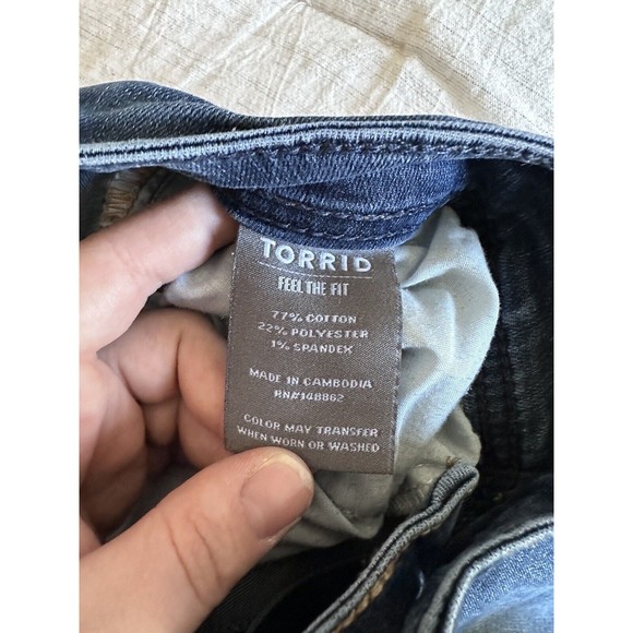 Torrid Womens Luxe Slim Boot Size 12 Ex Short Medium Wash Bootcut Flare Denim - Picture 7 of 11